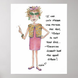 Jag kan bara be en roligt att säga vattenfärgsskis poster