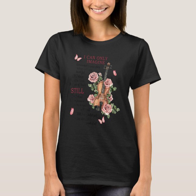 Jag kan bara föreställa mig att fjäril Flower Viol T Shirt (Framsida)