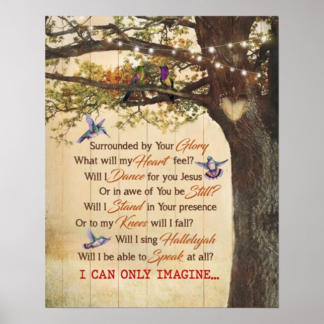 Jag kan bara föreställa mig Hummingbird Poster (Framsidan)