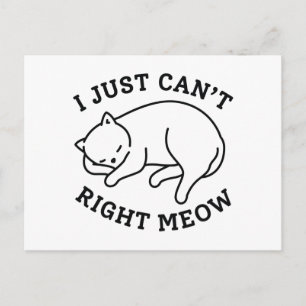 Jag kan bara inte Höger Meow Vykort
