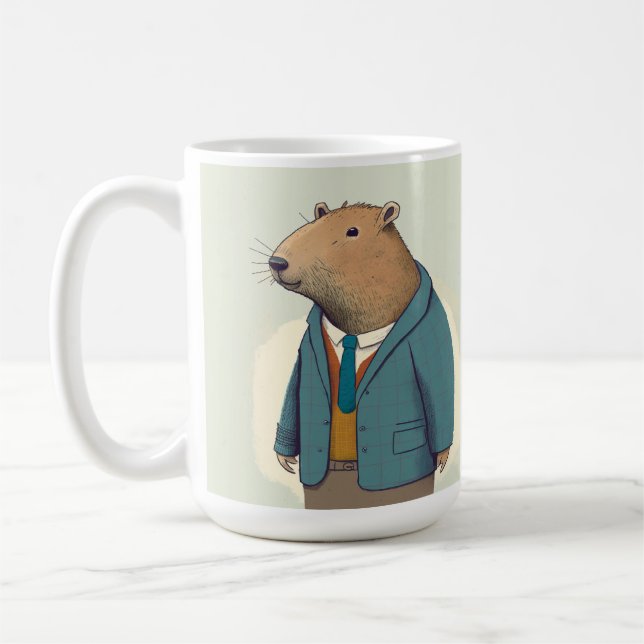 Jag kan bara vara här Capybara Mugg (Vänster)