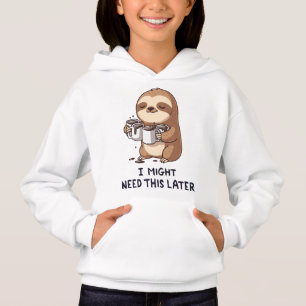 Jag kan behöva kaffe senare - Lazy Sloth Humor T Shirt