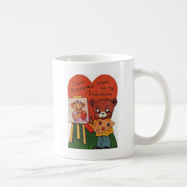 Jag kan Bild dig som min Valentine Kaffemugg (Höger)
