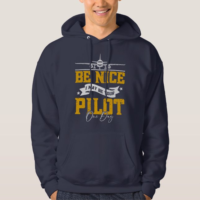 Jag kan bli din pilot en dag. hoodie (Framsida)