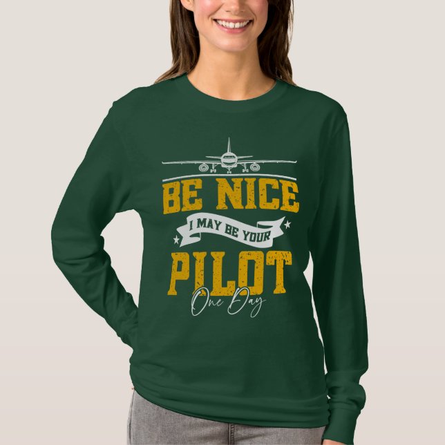 Jag kan bli din pilot en dag. t shirt (Framsida)