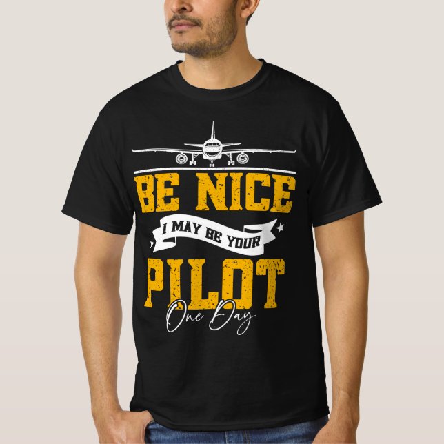 Jag kan bli din pilot en dag. t shirt (Framsida)