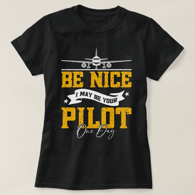Jag kan bli din pilot en dag. t shirt (Design framsida)