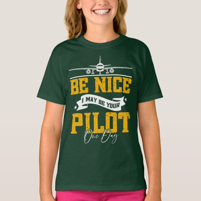 Jag kan bli din pilot en dag. t shirt (Framsida)