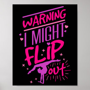 Jag kan bli galen Rolig gymnastik Cheerleading Gym Poster