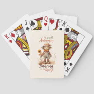 Jag kan blöta hösten - Rustik Fågelskrämma och sol Casinokort