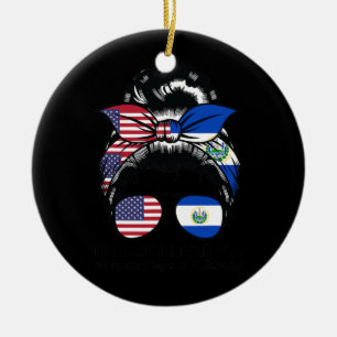 Jag kan bo i USA men började med EL Salvador Ameri Julgransprydnad Keramik
