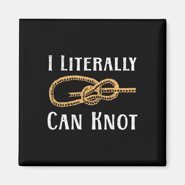 Jag kan bokstavligen inte knuta rolig knutning skä magnet (Framsidan)