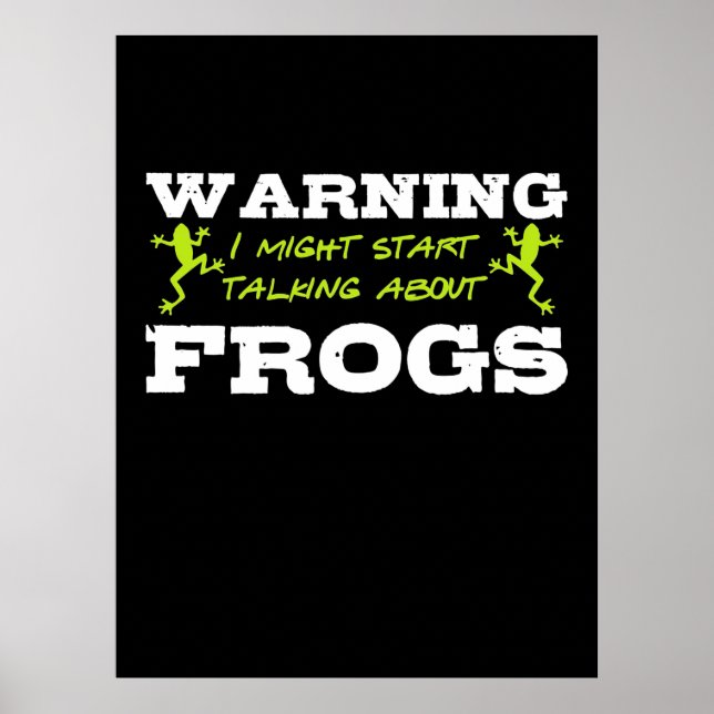 Jag kan börja prata om grodor poster (Framsidan)