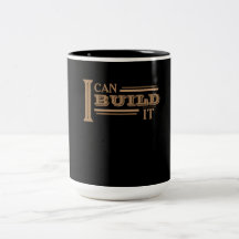 Jag Kan Bygga Den Kaffe Mugg (Svart)