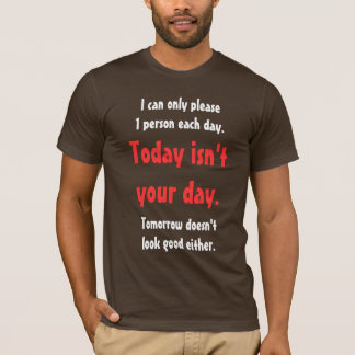Jag kan endast behaga 1 person varje dag t-shirt