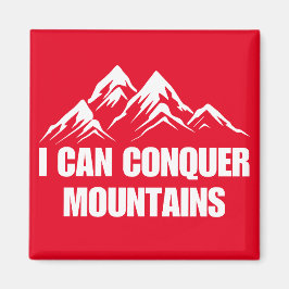 Jag kan erövra bergsinspirationsofferten magnet