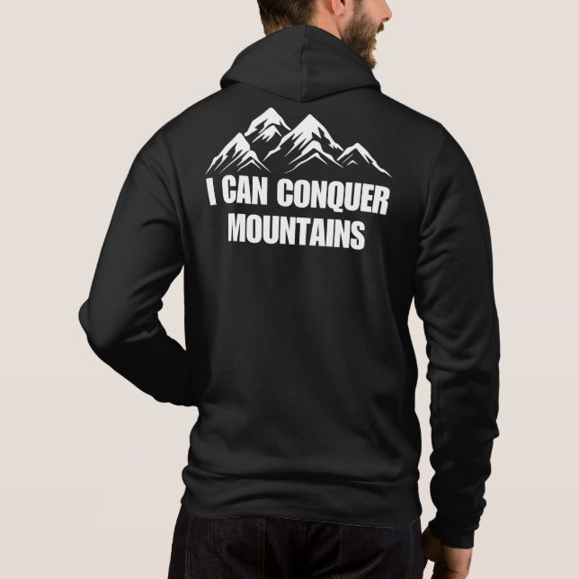Jag kan erövra bergsinspirationsofferten t shirt (Baksida)
