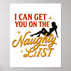 Jag Kan Få Dig På Den Busiga Listan - Rolig Xmas J Poster