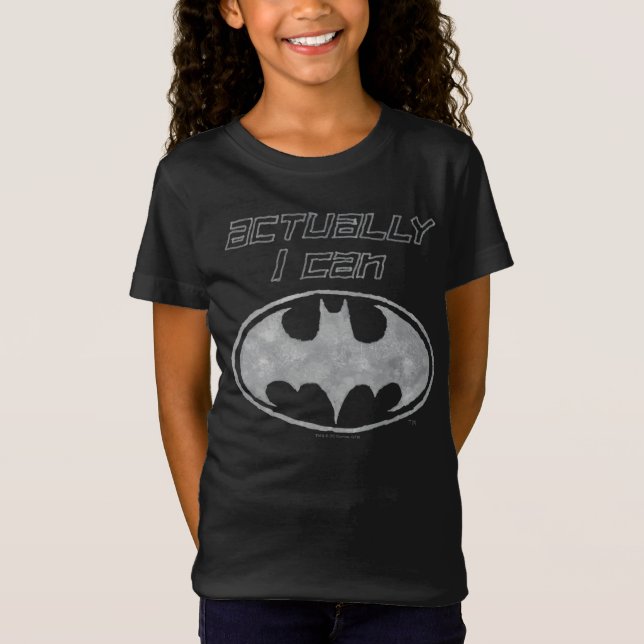 "Jag kan faktiskt" Batman Logotyp T Shirt (Framsida)