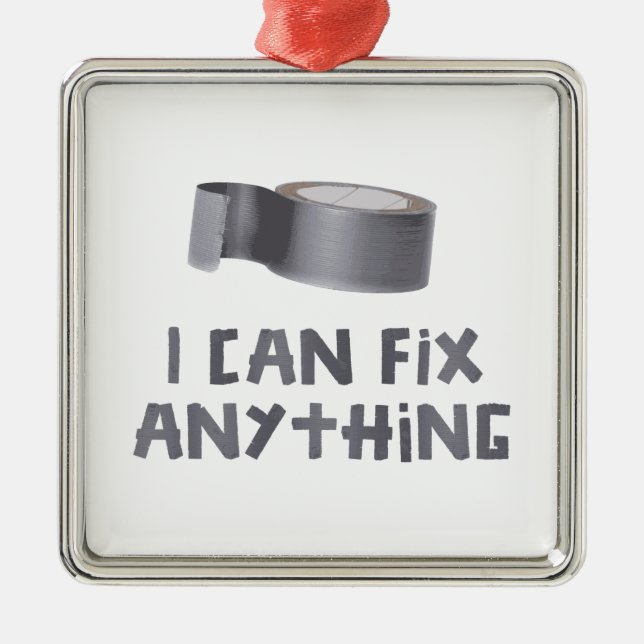 Jag kan fixa något med kanalen tejpar julgransprydnad metall (Framsidan)