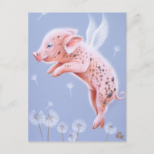 Jag kan flyga också! vykort (Framsida)