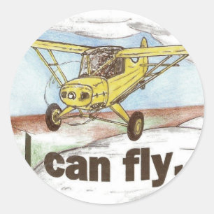Jag kan flyga runt klistermärke