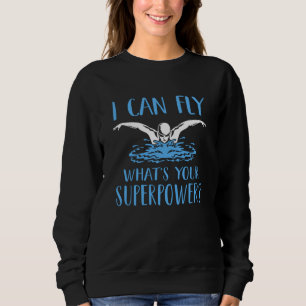 Jag kan flyga vad din supermakt, lilla Swimmer-min T Shirt