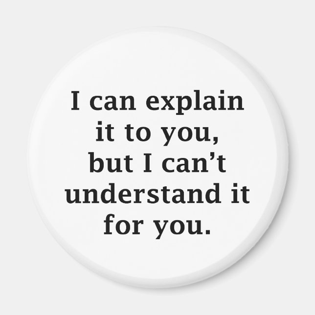 Jag kan förklara det för er magnet (Framsidan)