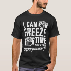 Jag kan frysa tidsfotot på en snygg kamerafotogen t shirt