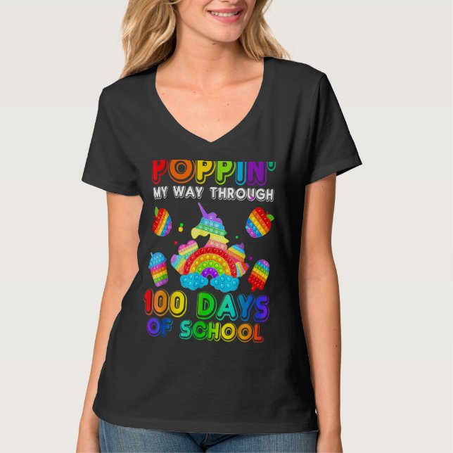 Jag kan gå igenom 100 dagars skolavhopp t shirt (Framsida)