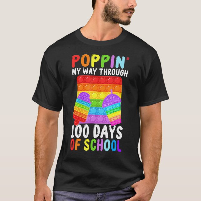 Jag kan gå igenom 100 dagars skolmatning P T Shirt (Framsida)