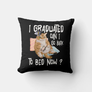 Jag kan gå tillbaka till Bed nu Cat Lover Gra Kudde