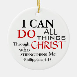 JAG KAN GÖRA ALLA FILIPPIANER 4:13 JULGRANSPRYDNAD KERAMIK