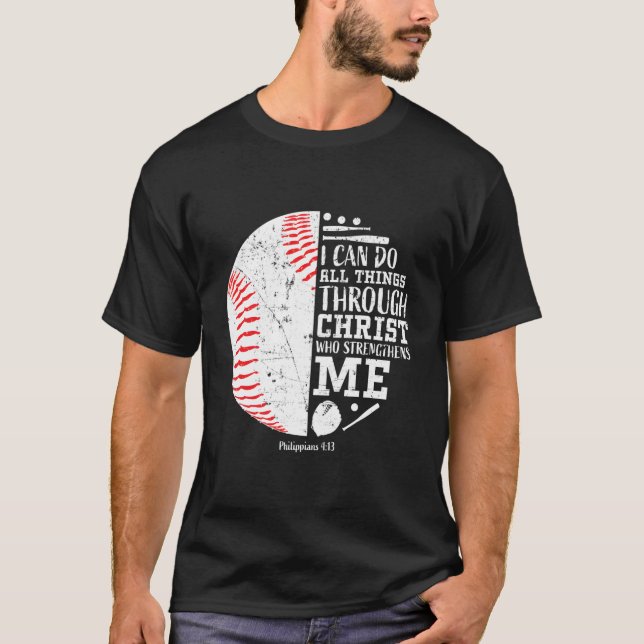 Jag kan göra alla Sak Baseball-gåvor till ungdom i T Shirt (Framsida)