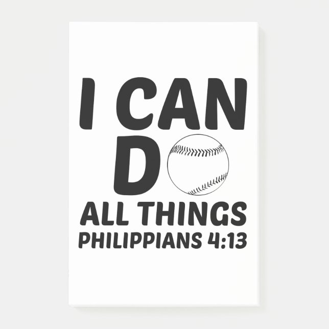 JAG KAN GÖRA ALLA SAK BASEBALL POST-IT BLOCK (Framsida)