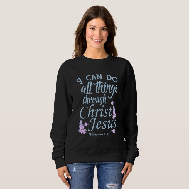 Jag kan göra alla Sak Bible Verse Shirts T-shirt (Hel framsida)
