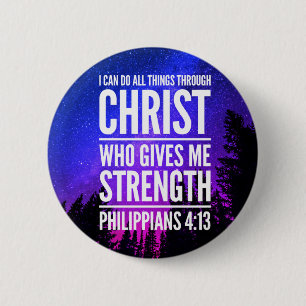 Jag kan göra alla Sak Christian Bible Verse Knapp