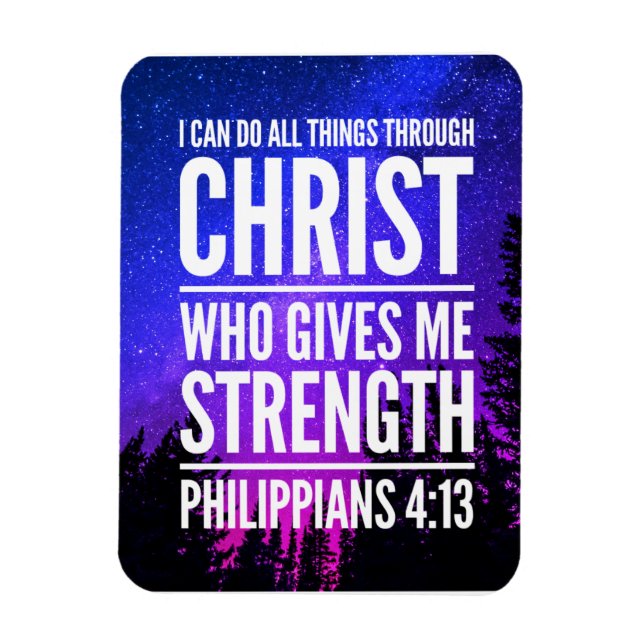 Jag kan göra alla Sak Christian Bible Verse Magnet (Vertikal)