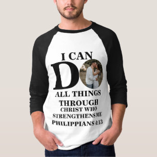 Jag kan göra alla sak Christian Foto Bible verse T Shirt
