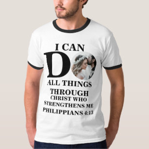 Jag kan göra alla sak Christian Foto Bible verse T Shirt