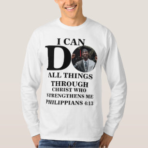 Jag kan göra alla sak Christian Foto Bible verse T Shirt