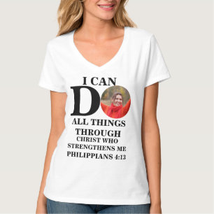 Jag kan göra alla sak Christian Foto Bible verse T Shirt