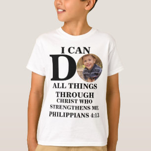 Jag kan göra alla sak Christian Foto Bible verse T Shirt