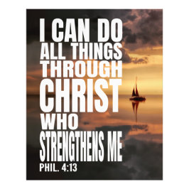 JAG KAN GÖRA ALLA SAK GENOM CHRIST SOM STÄRKER. FOTOTRYCK