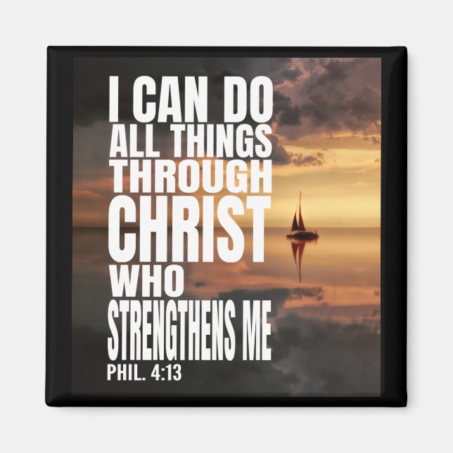 JAG KAN GÖRA ALLA SAK GENOM CHRIST SOM STÄRKER. MAGNET (Framsidan)