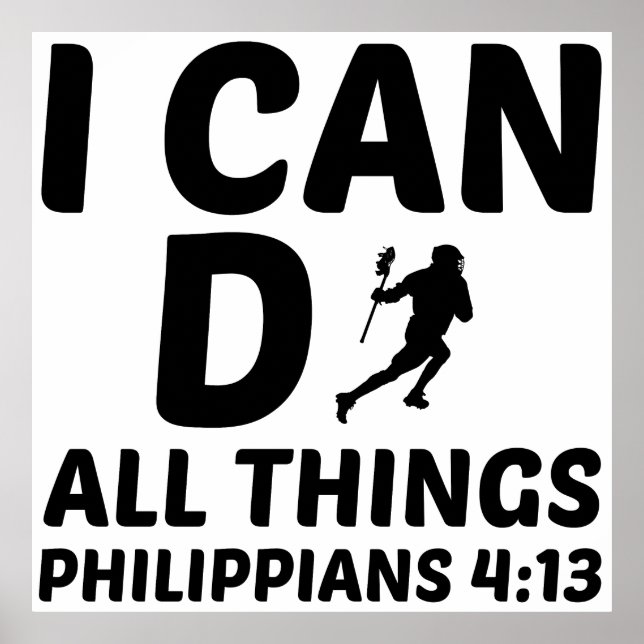 JAG KAN GÖRA ALLA SAK LACROSSE POSTER (Framsidan)