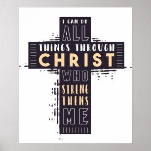 Jag kan göra alla Saker genom Jesus Kristus. Poster