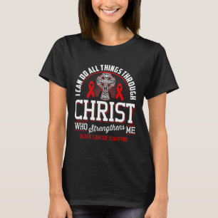 Jag kan göra alla saker genom Kristi blodcancer Aw T Shirt