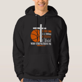Jag kan göra alla saker genom Kristus Basket Hoodie