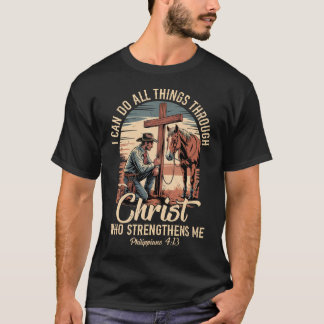 Jag kan göra alla saker genom Kristus Cowboy T Shirt